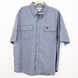 CARHARTT Short Sleeve Cotton Gingham Plaid Sz XL